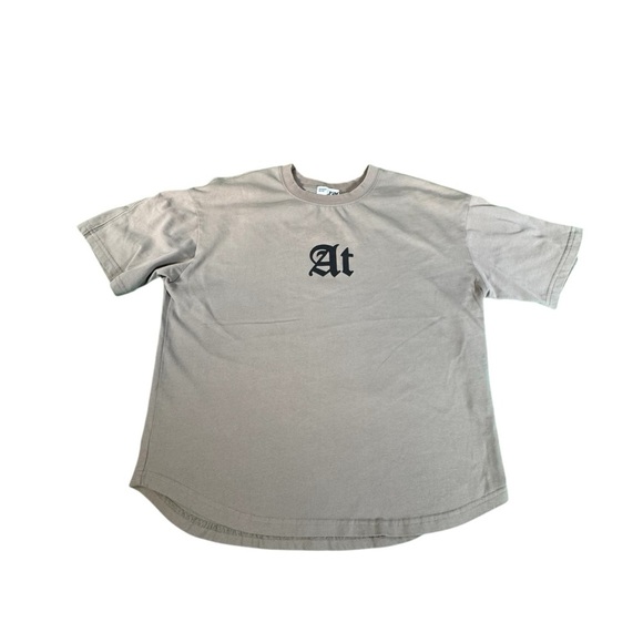 P2M Designer Brand Tan At Redemption Attempt Print Round Neck T Shirt Size Large - Picture 8 of 8